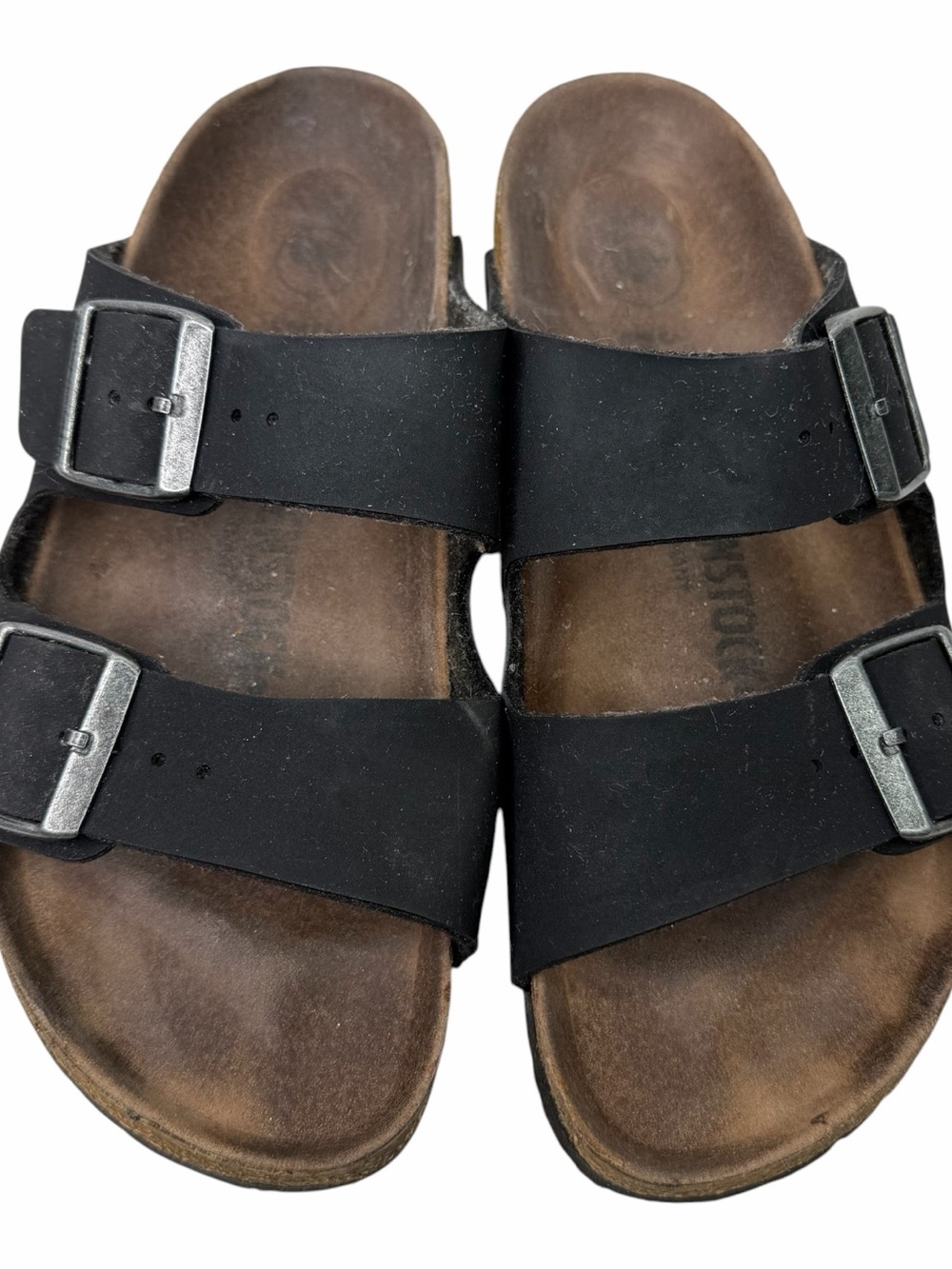 Birkenstock Arizona Black Birko-Flor Double Strap Sandals Narrow EU 37/US 6-6.5